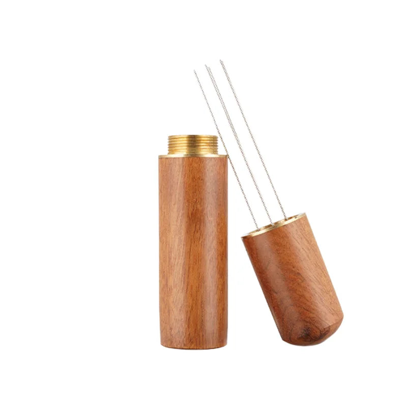 5-Needle Coffee Powder Tamper with Wood Handle