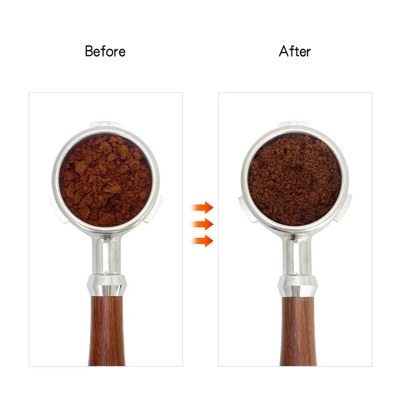 5-Needle Coffee Powder Tamper with Wood Handle