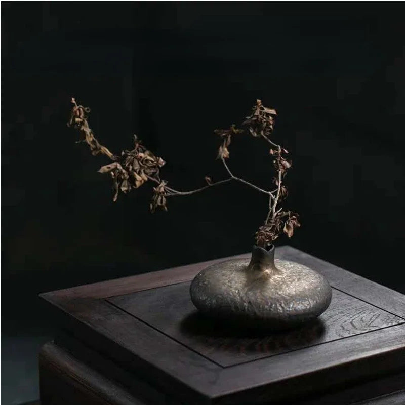 Retro Ceramic Vase Living Room Coarse Pottery Flower Ware