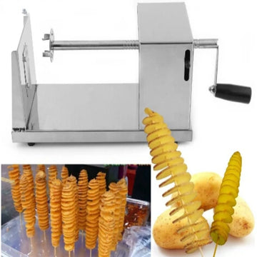 Stainless Steel Spiral Slicer for Homemade Chips, Curly Fries, and Spiral Vegetables