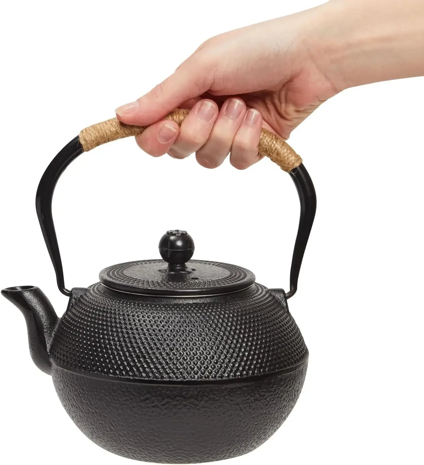 Cast Iron Tea Kettle Set for Stovetop – Japanese Hobnail Design Teapot with Warmer, Infuser, Trivet & 4 Teacups
