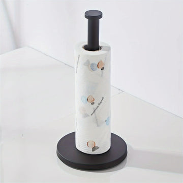 Stainless Steel Paper Towel Holder – Countertop Tissue Roll Dispenser with Weighted Non-Slip Base