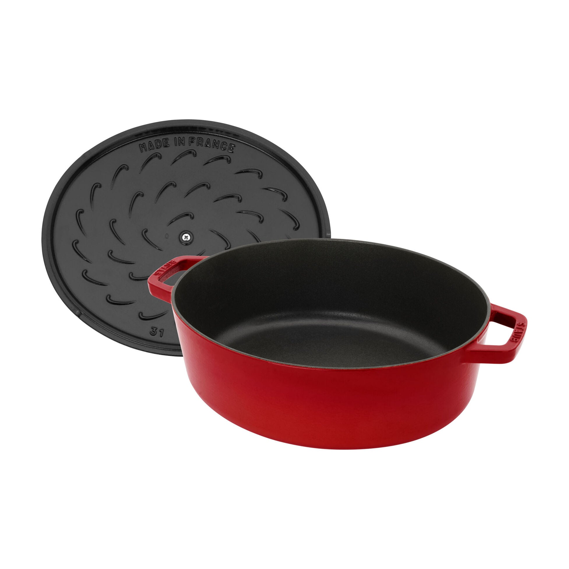 Staub Cast Iron 6.25-qt Wide Oval Dutch Oven - Cherry