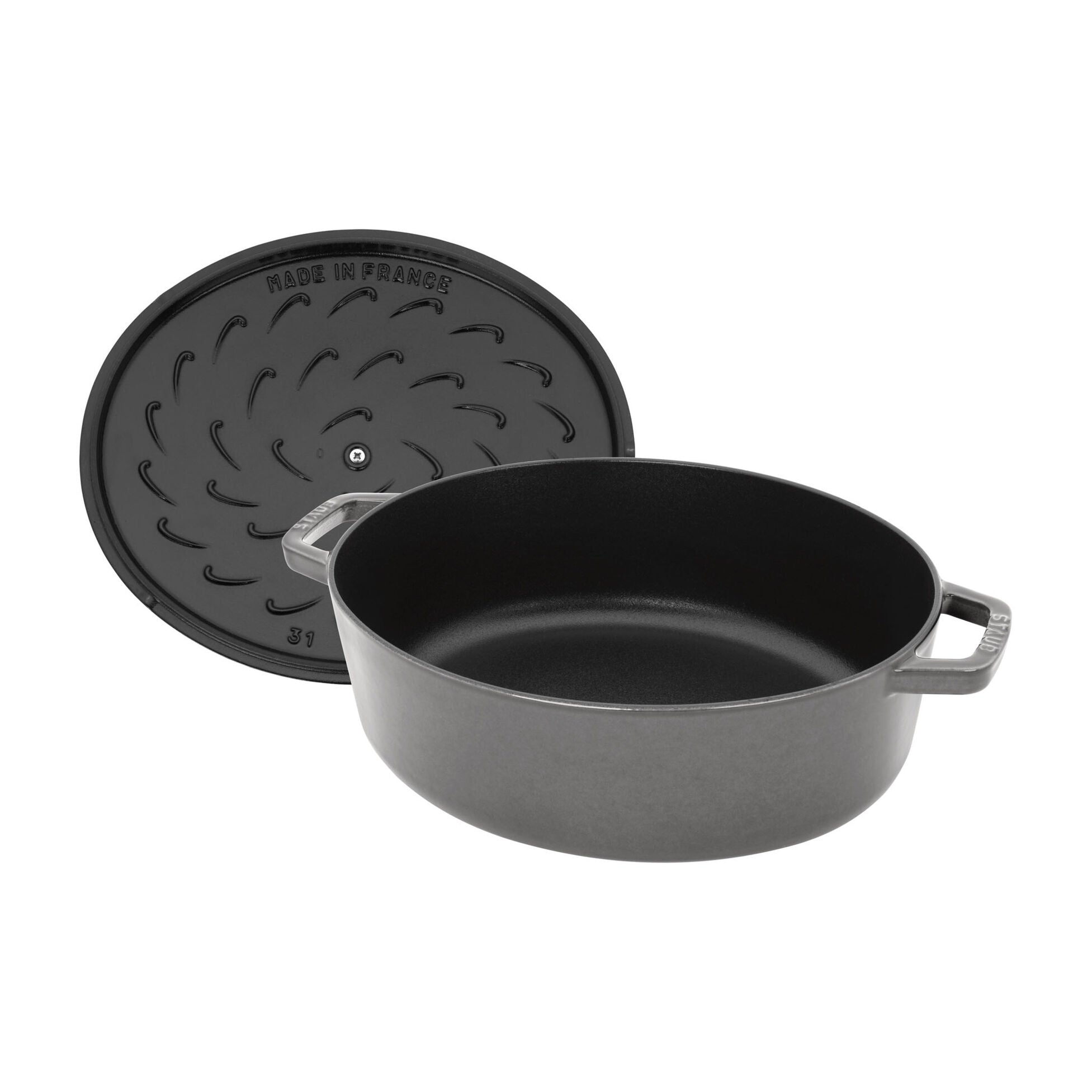 Staub Cast Iron 6.25-qt Wide Oval Dutch Oven - Graphite