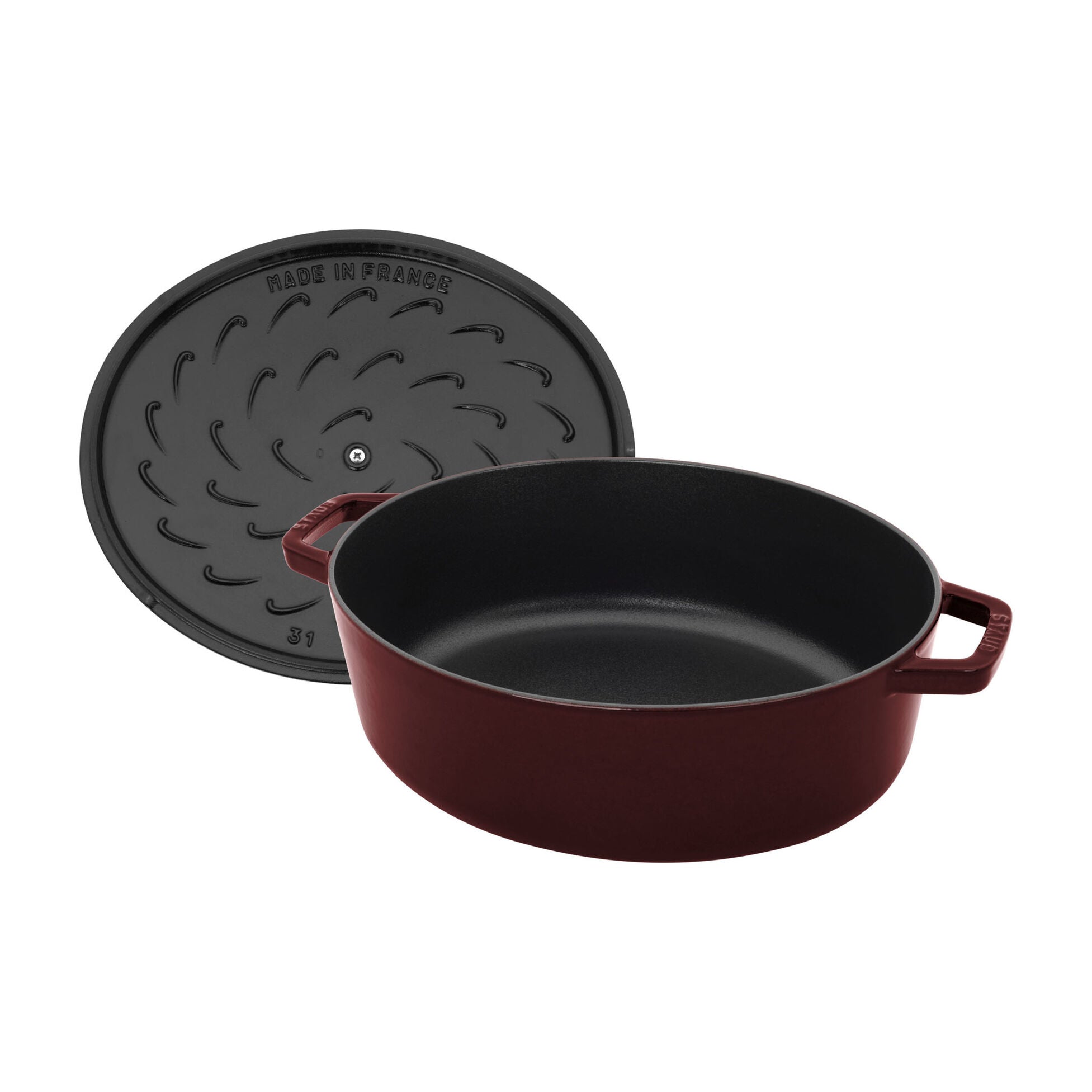 Staub Cast Iron 6.25-qt Wide Oval Dutch Oven - Grenadine