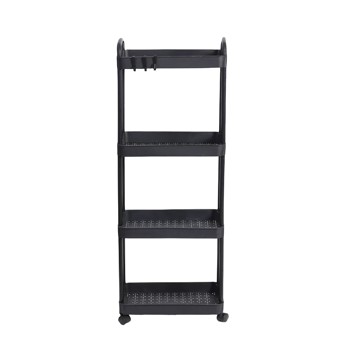 3/4-Tier Movable Storage Trolley with Lockable Wheels