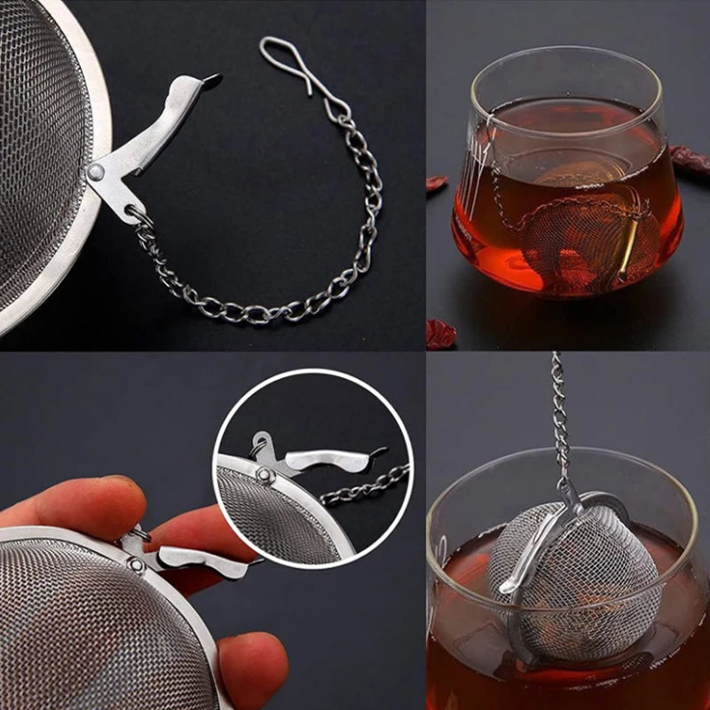 Stainless Steel Tea Infuser Ball – Mesh Loose Leaf Strainer with Locking Design