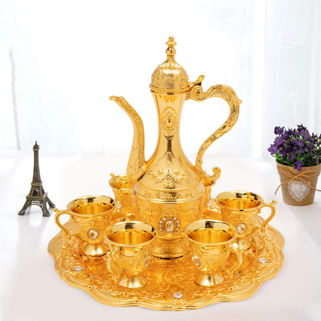 Turkish Tea & Coffee Set with Pot and 6 Cups