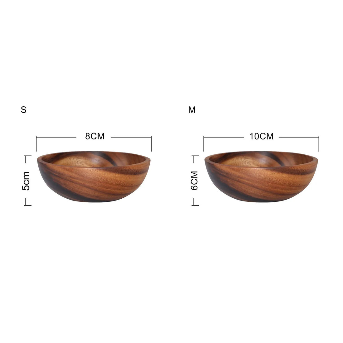 Natural Japanese Wooden Bowl – Rice, Soup, Salad Serving Bowl for Kids & Adults