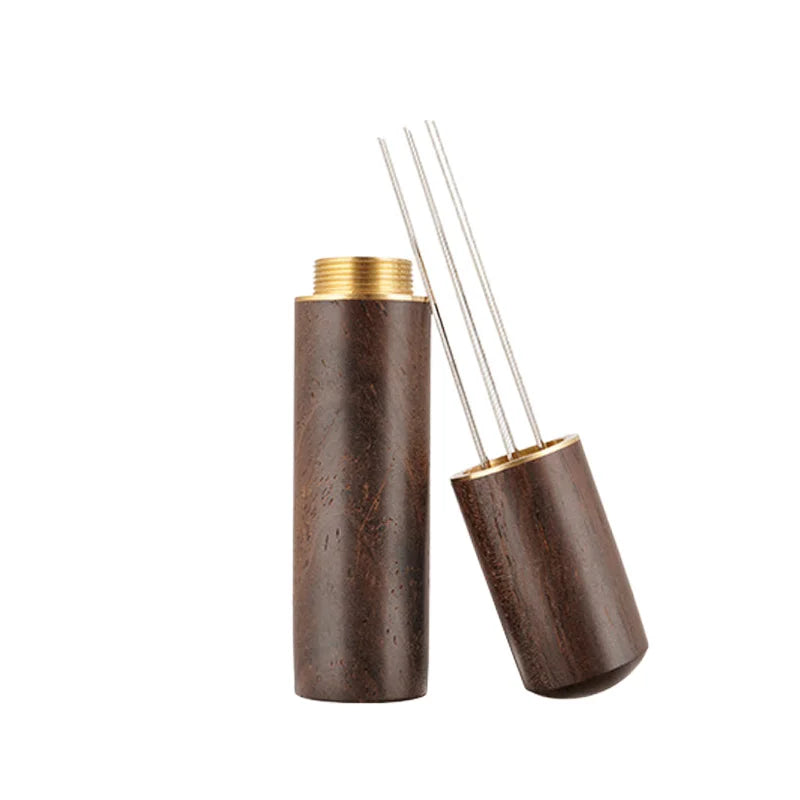 5-Needle Coffee Powder Tamper with Wood Handle