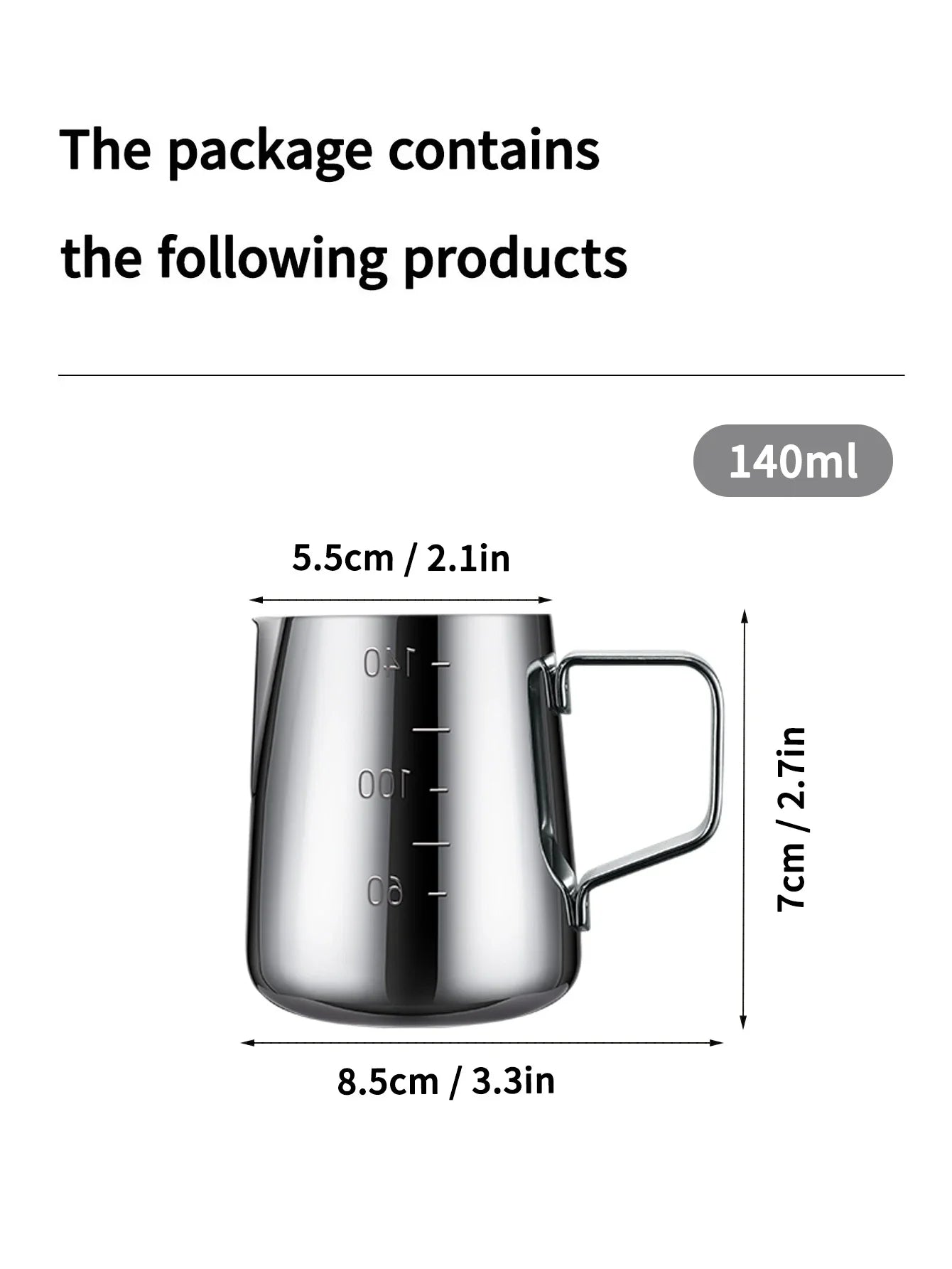 Stainless Steel Milk Frother Jug With Scale Espresso Coffee Milk Frothing For Kitchen Coffee Accessories Coffe Milk
