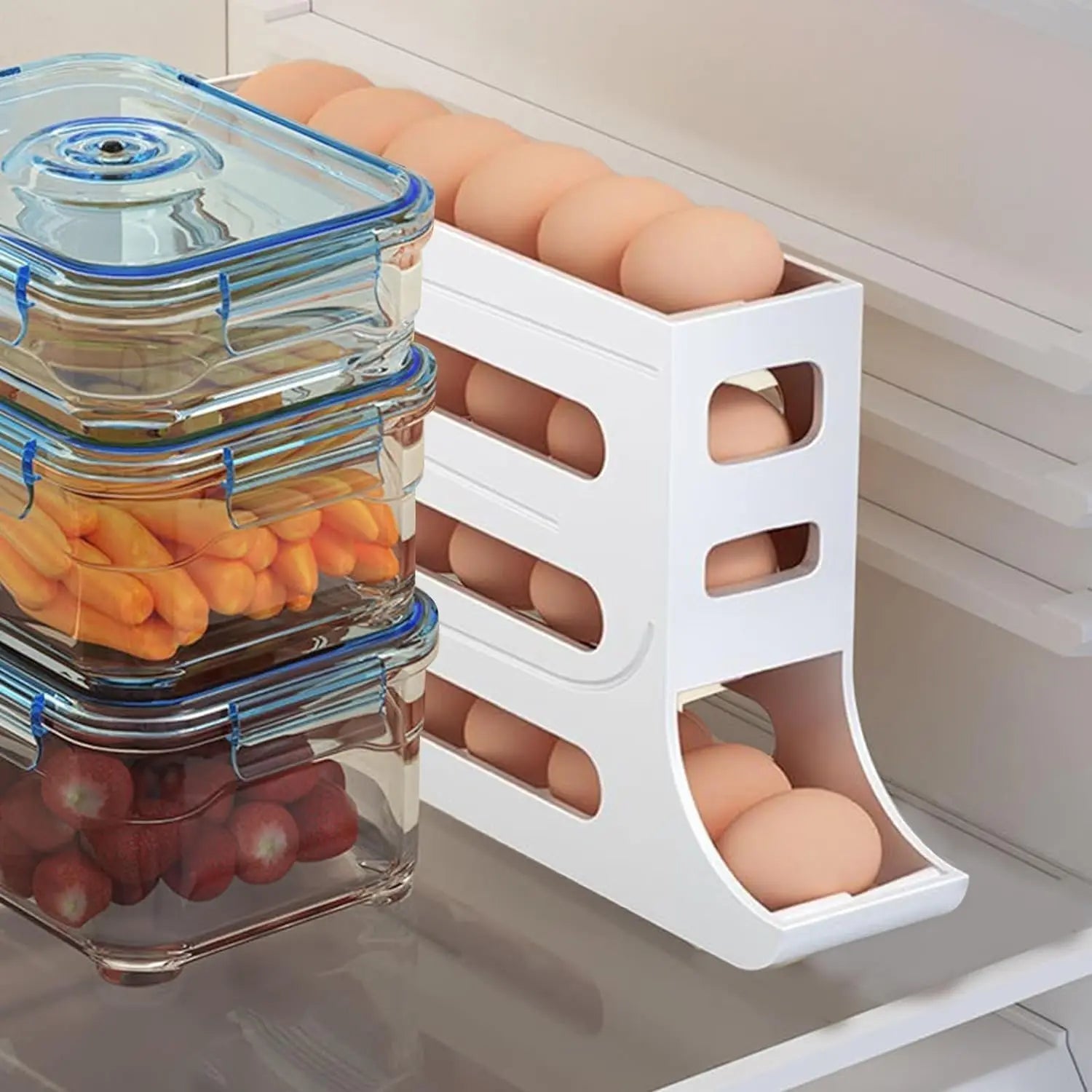 Automatic Egg Dispenser Storage Rack for 30 Eggs