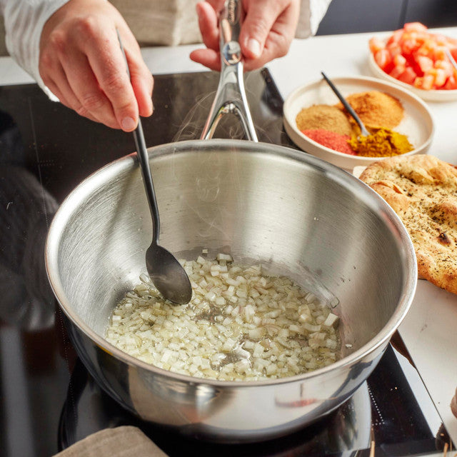 Demeyere Atlantis 7 3.5-qt Stainless Steel Saucier With Lid, 18/10 Stainless Steel